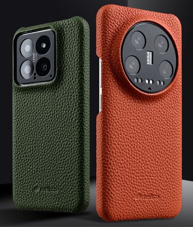 Шкіряний чохол MELKCO Leather Case для Xiaomi 14 - Black: фото 6 з 11