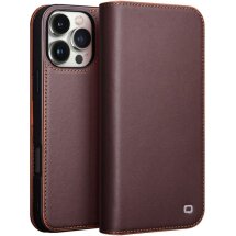 Шкіряний чохол QIALINO Wallet Case для Apple iPhone 16 Pro Max - Brown: фото 1 з 8