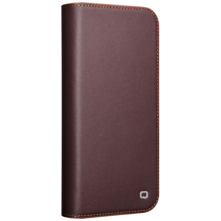 Кожаный чехол QIALINO Wallet Case для Apple iPhone 16 Pro Max - Brown: фото 5 из 8