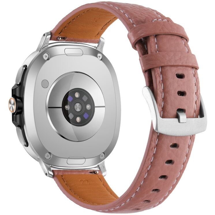 Кожаный ремешок Deexe Classic для Samsung Galaxy Watch 8 (40/44mm) / 8 Classic - Deep Pink: фото 1 из 5