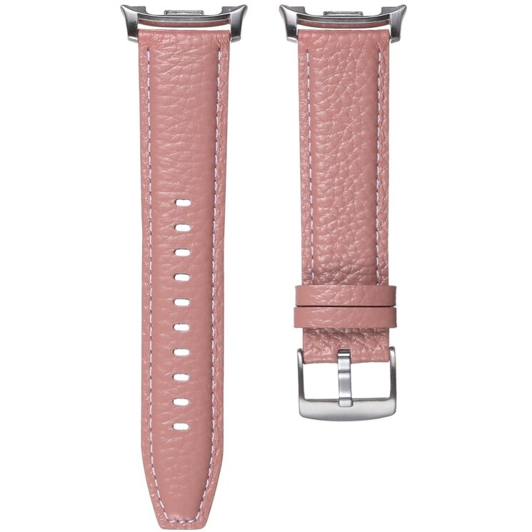 Кожаный ремешок Deexe Classic для Samsung Galaxy Watch 8 (40/44mm) / 8 Classic - Deep Pink: фото 3 из 5