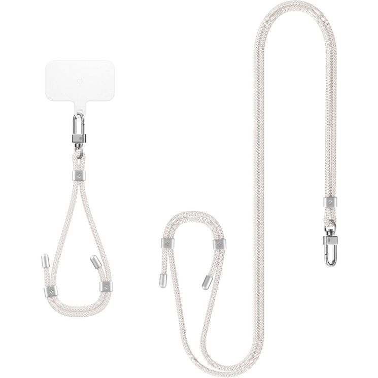 Набор ремешков Spigen (SGP) Universal Strap Set Crossbody & Wrist (AFA08365) - Pearl White: фото 1 из 17