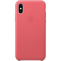Оригинальный чехол Leather Case для Apple iPhone XS Max (MTEX2) - Peony Pink: фото 1 из 3