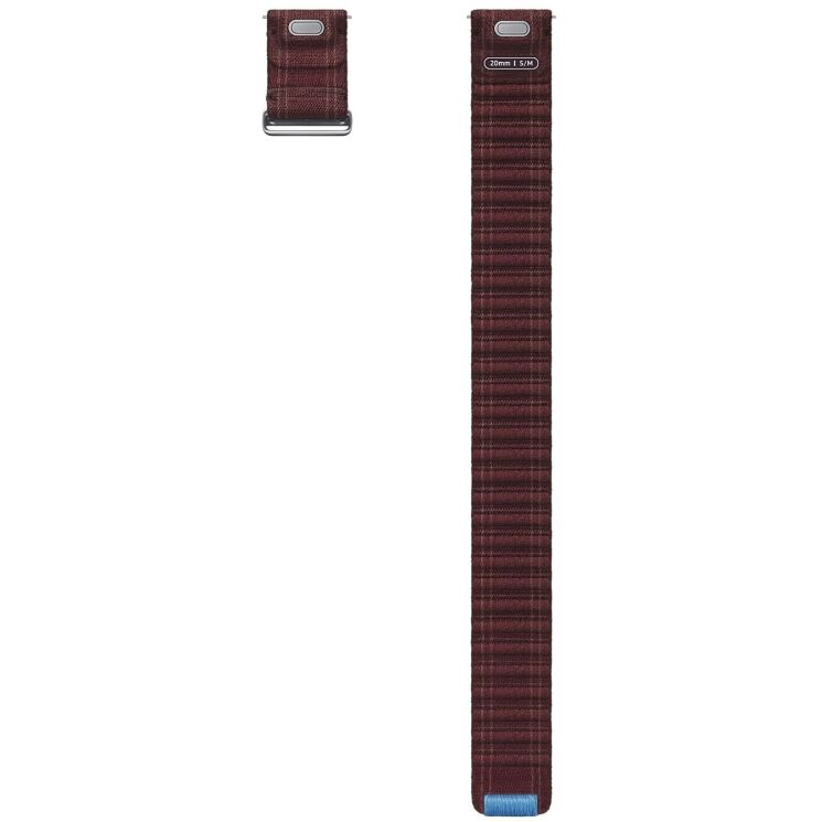 Оригинальный ремешок Fabric Band (S/M) для Samsung Galaxy Watch 4 / 4 Classic / 5 / 5 Pro / 6 / 6 Classic / 7 / FE (ET-SVL30SEEGEU) - Wine: фото 3 из 3