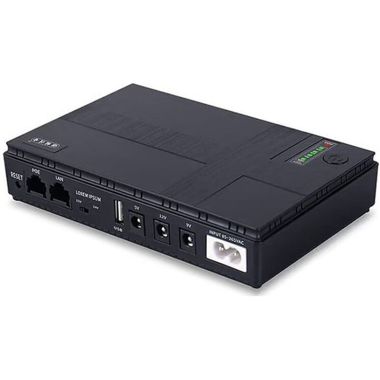 Портативне джерело живлення для роутера Andes DC1018P 18W 5V/9V/12V (10400mAh) - Black: фото 1 з 4