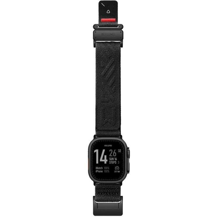 Ремешок AULUMU C03 Titanium Mag Buckle Quick-Release Band для Apple Watch 46 / 45 / 44 / SE 44 / 42 (Series 1-3) / Ultra (Gen 1-4) - Black: фото 3 из 14