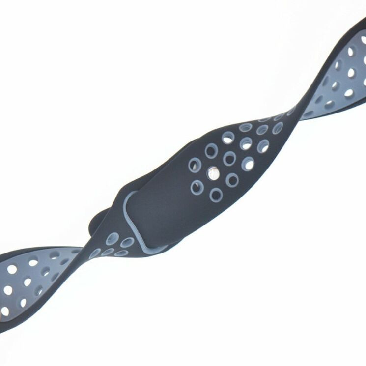 Ремешок Deexe Dot Color для Samsung Watch Active / Active 2 40mm / Active 2 44mm - Black / Blue: фото 4 из 7