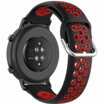 Ремешок Deexe Dual Color для часов с шириной крепления 20мм - Black / Red: фото 1 из 8