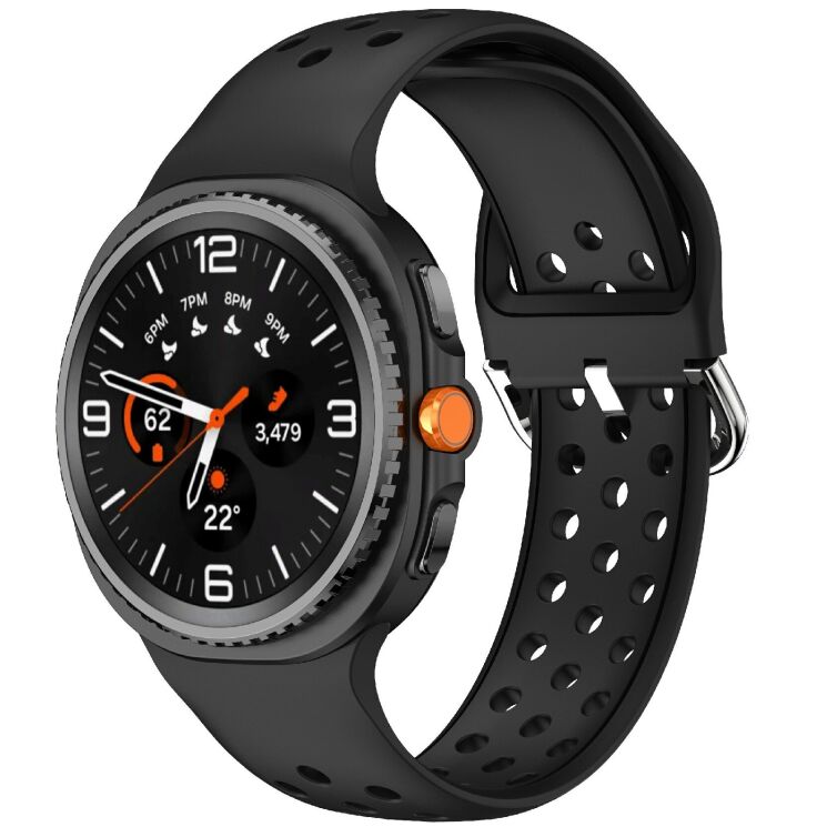 Ремешок Deexe Dual Color для Samsung Galaxy Watch 8 (40/44mm) / 8 Classic - Black: фото 2 из 6