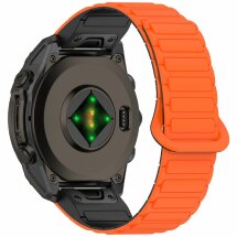 Ремешок Deexe Flexible Fit для часов Garmin c креплением Quick Fit 26mm - Orange / Black: фото 1 из 8