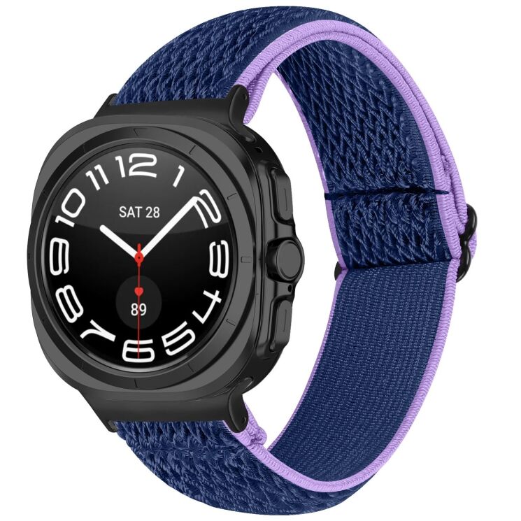 Ремешок Deexe Knitted Strap для Samsung Galaxy Watch Ultra (2025) - Purple / Blue: фото 2 из 6