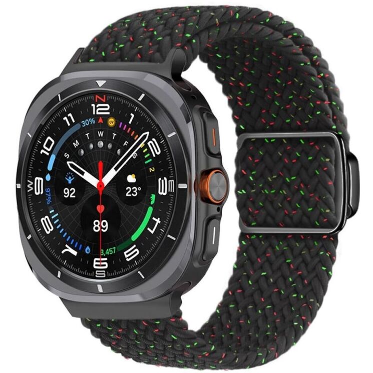 Ремешок Deexe Knitted Strap для Samsung Galaxy Watch Ultra (47mm) - Starlight Black: фото 2 из 5