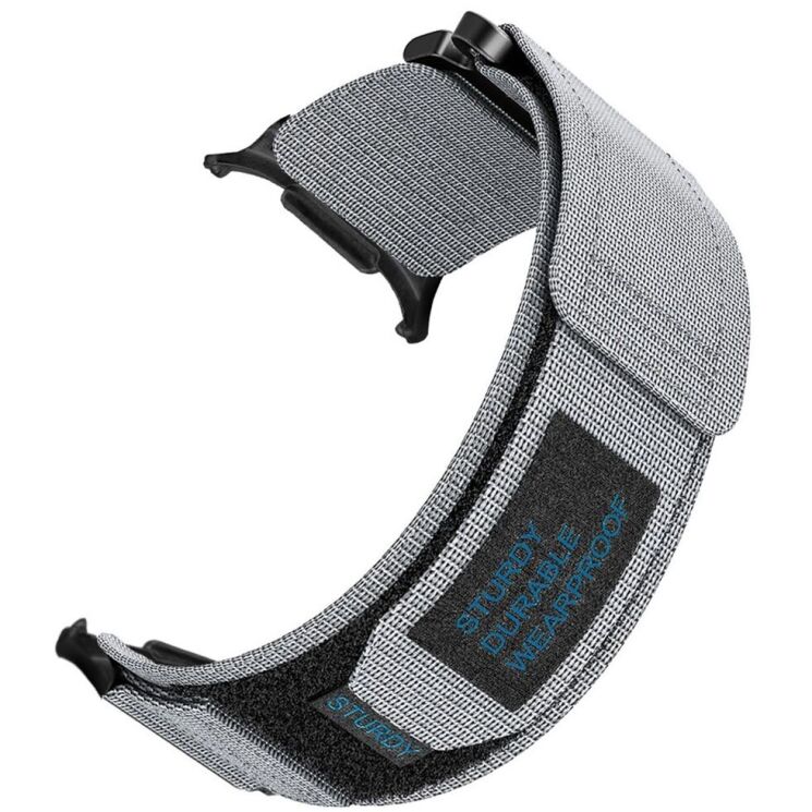 Ремінець Deexe Magic Tape для Samsung Galaxy Watch Ultra (47mm) - Grey: фото 1 з 4