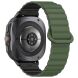 Ремешок Deexe Magnetic Strap для Samsung Galaxy Watch Ultra (47mm) - Army Green / Black (358015GB). Фото 1 из 7