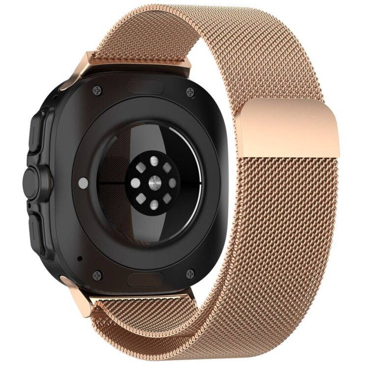 Ремешок Deexe Milanese Stainless Steel для Samsung Galaxy Watch Ultra (47mm) - Rose Gold: фото 1 из 8