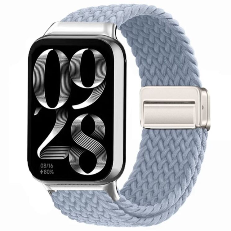 Ремінець Deexe Nylon Loop для Xiaomi Redmi Watch 4 / 5 / Mi Smart Band 8 Pro / Band 9 Pro - Blue: фото 2 з 6