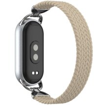 Ремешок Deexe Nylon Woven для Xiaomi Mi Smart Band 8 / Band 9 / Band 10 - Apricot: фото 1 из 5