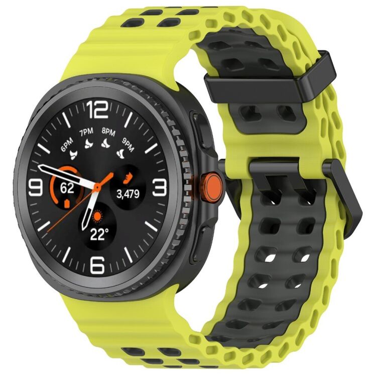 Ремешок Deexe Ocean Strap для Samsung Galaxy Watch 8 (40/44mm) / 8 Classic - Lime / Grey (384117LH) Ремешок Deexe Ocean Strap для Samsung Galaxy Watch 8 (40/44mm) / 8 Classic - Lime / Grey: фото 2 из 6