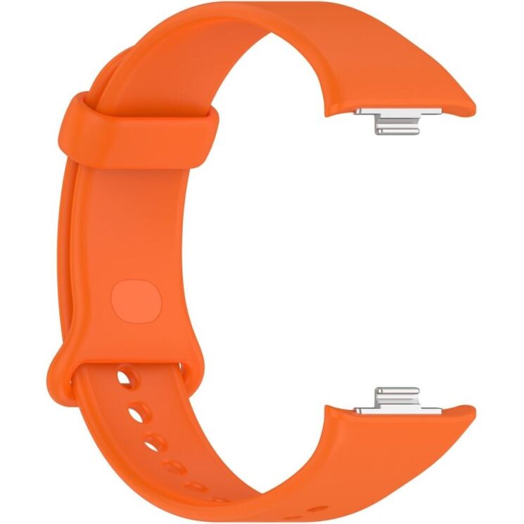 Ремешок Deexe Silicone Band для Xiaomi Mi Smart Band 9 Pro - Orange: фото 3 из 12