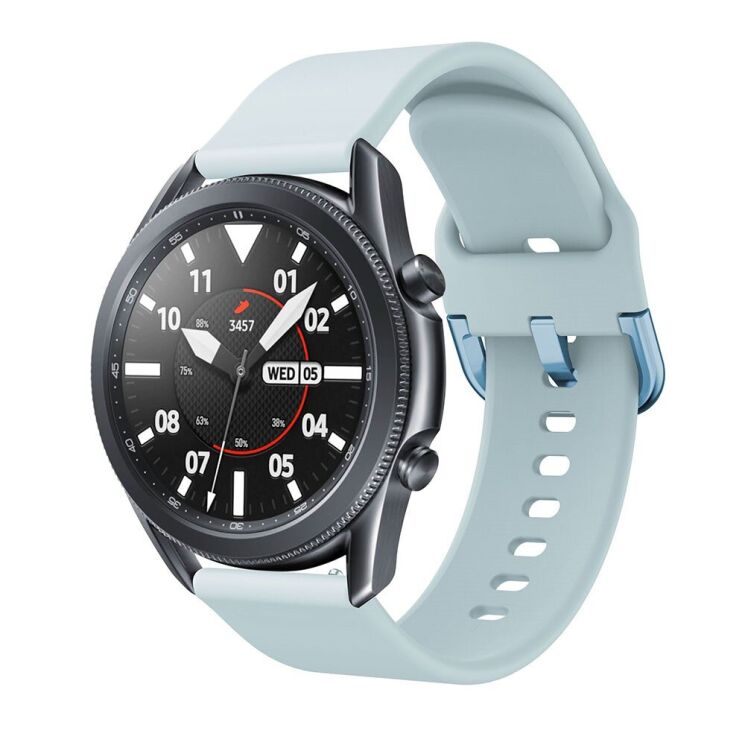 Ремешок Deexe Soft Silicone для&nbsp; Samsung Galaxy Watch 3 (45mm) - Baby Blue: фото 4 из 4