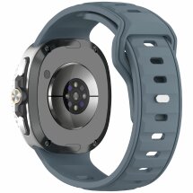 Ремінець Deexe Sport Band для Samsung Galaxy Watch 8 (40/44mm) / 8 Classic - Grey / Blue: фото 1 з 6