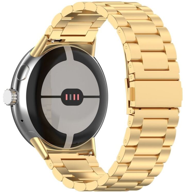Ремешок Deexe Stainless Steel для Google Pixel Watch 3 (45mm) - Gold: фото 1 из 9
