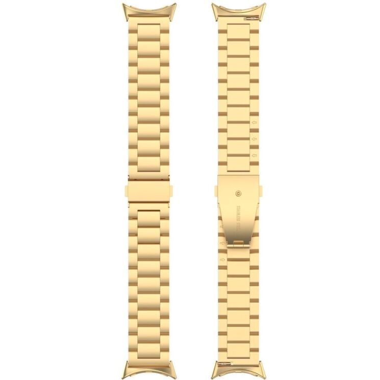 Ремешок Deexe Stainless Steel для Google Pixel Watch 3 (45mm) - Gold: фото 4 из 9
