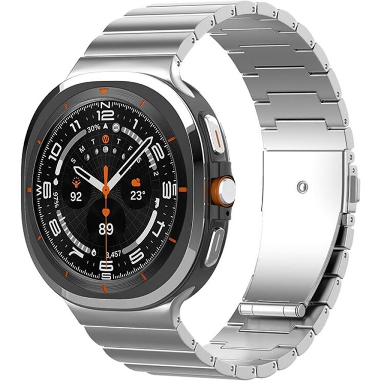 Ремінець Deexe Steel Strap для Samsung Galaxy Watch 8 (40/44mm) / 8 Classic - Silver: фото 2 з 6