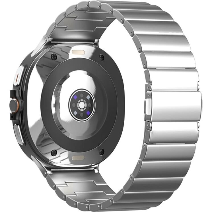 Ремінець Deexe Steel Strap для Samsung Galaxy Watch 8 (40/44mm) / 8 Classic - Silver: фото 1 з 6