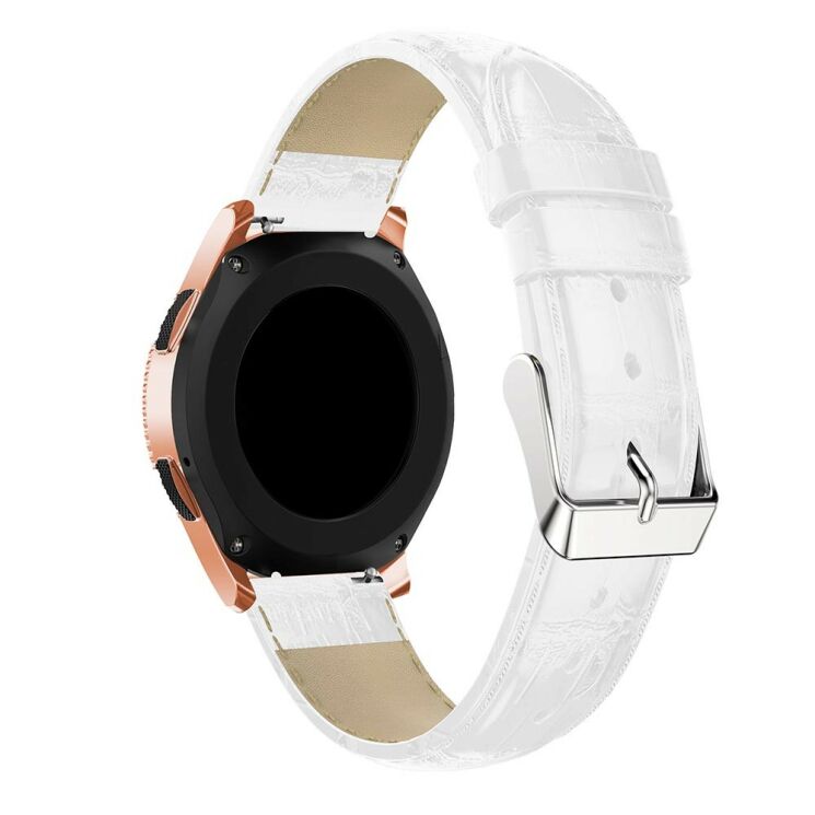 Ремінець UniCase Crocodile Texture для Samsung Galaxy Watch 42mm - White: фото 4 з 5