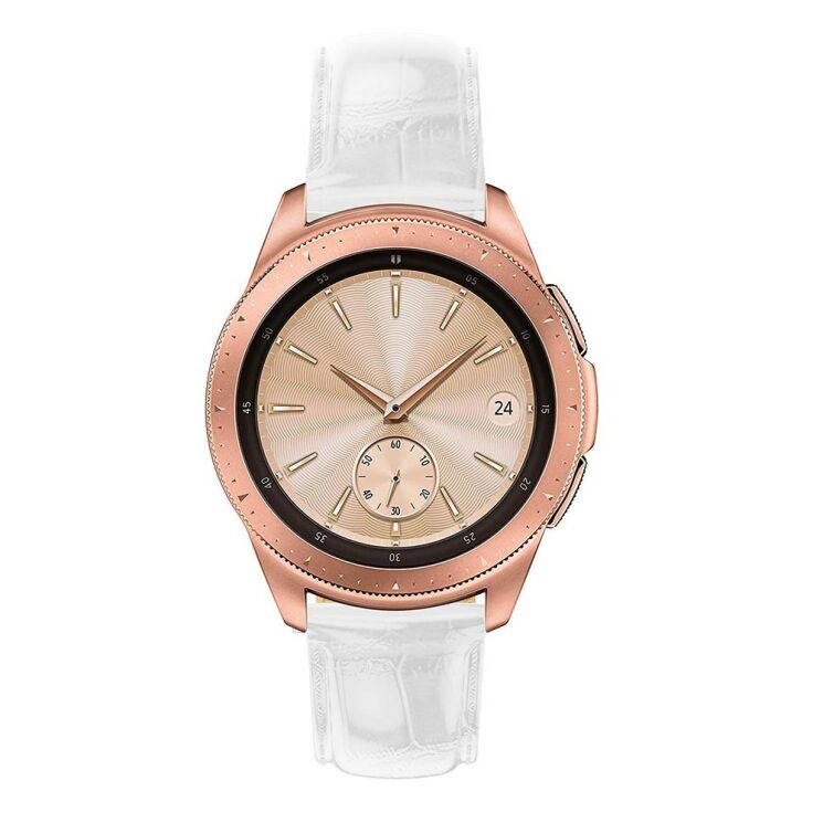 Ремінець UniCase Crocodile Texture для Samsung Galaxy Watch 42mm - White: фото 3 з 5