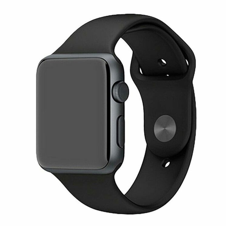 Ремінець UniCase Original Style для Apple Watch 46 / 45 / 44 / SE 44 / 42 (Series 1-3) / Ultra / Ultra 2 / Ultra 3 - Black: фото 1 з 8