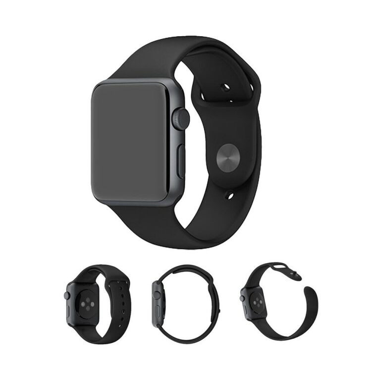 Ремінець UniCase Original Style для Apple Watch 46 / 45 / 44 / SE 44 / 42 (Series 1-3) / Ultra / Ultra 2 / Ultra 3 - Black: фото 2 з 8