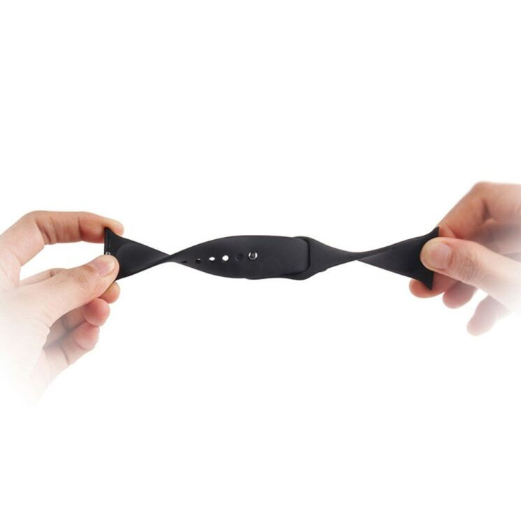 Ремінець UniCase Original Style для Apple Watch 46 / 45 / 44 / SE 44 / 42 (Series 1-3) / Ultra / Ultra 2 / Ultra 3 - Black: фото 6 з 8