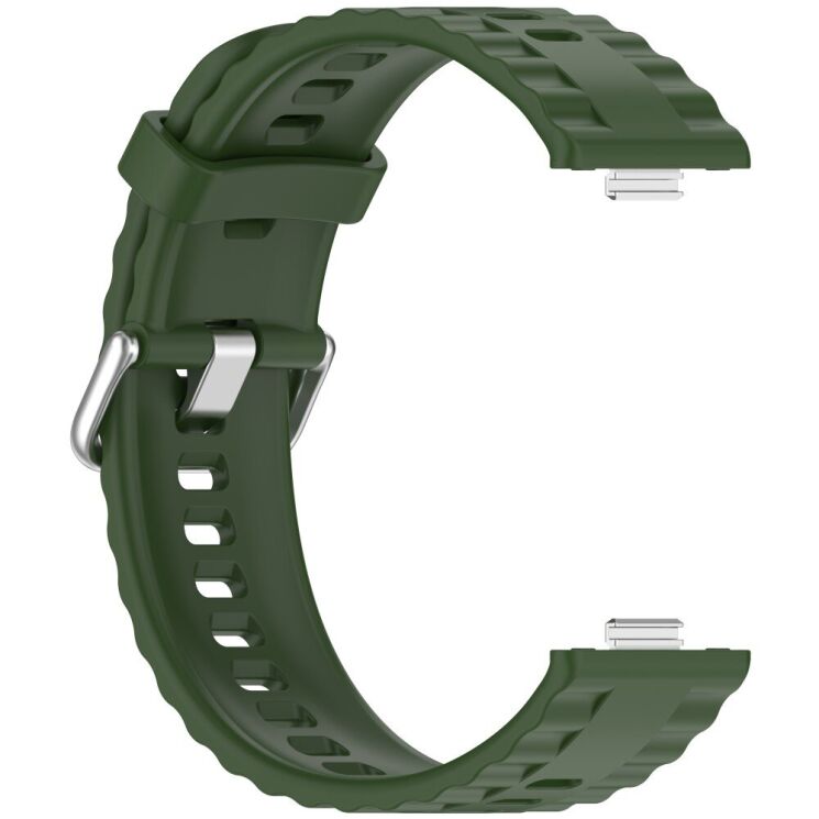 Ремешок UniCase Silicone Strap для Huawei Watch Fit 3 / Fit 4 / Fit 4 Pro - Army Green: фото 2 из 7