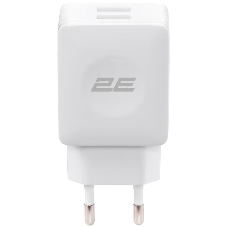 Сетевое зарядное устройство 2Е Wall Charger 12W (2USB, 2.1A) 2E-WC4USB-W - White: фото 1 из 5
