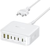 Сетевое зарядное устройство Baseus FH21 2U + 4C (120W) E0120T - White: фото 1 из 22