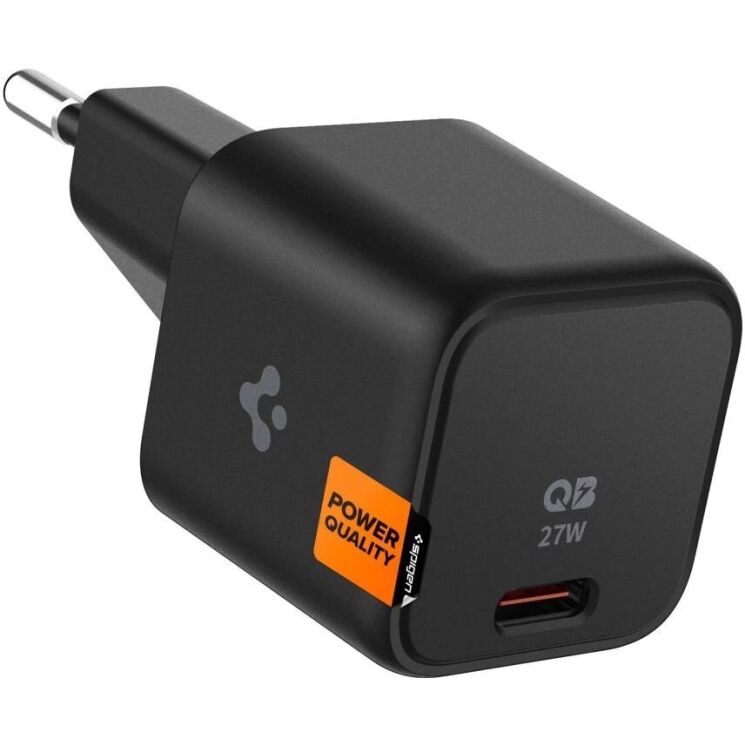 Сетевое зарядное устройство Spigen (SGP) PE2103EU 27W - Black: фото 2 из 10