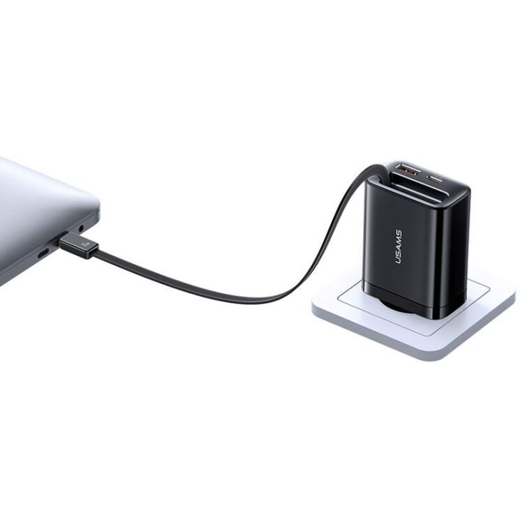 Сетевое зарядное устройство USAMS US-CC299 GaN 65W (USB + Type-C) + кабель Type-C - Black: фото 4 из 21