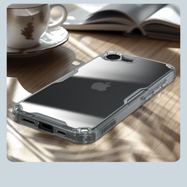 Силиконовый чехол NILLKIN Nature TPU Pro для Apple iPhone 16e - Transparent: фото 7 из 10