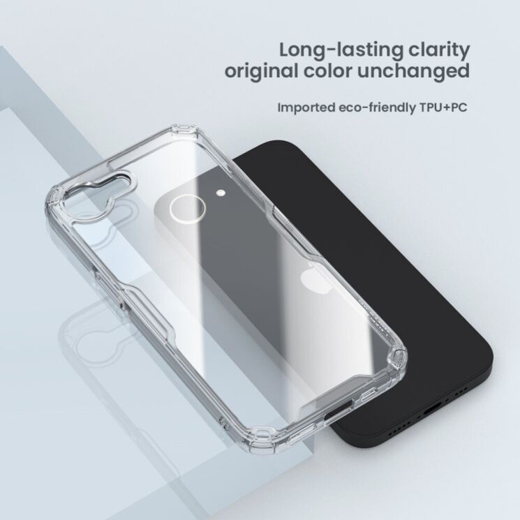 Силиконовый чехол NILLKIN Nature TPU Pro для Apple iPhone 16e - Transparent: фото 6 из 10