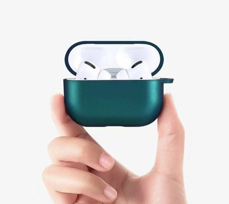 Силиконовый чехол X-LEVEL Frosted UltraThin для Apple AirPods Pro - Green: фото 4 из 7