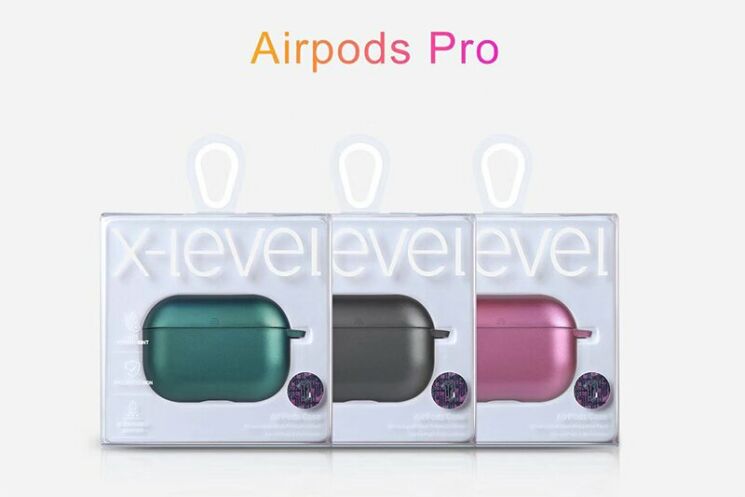 Силиконовый чехол X-LEVEL Frosted UltraThin для Apple AirPods Pro - Green: фото 7 из 7