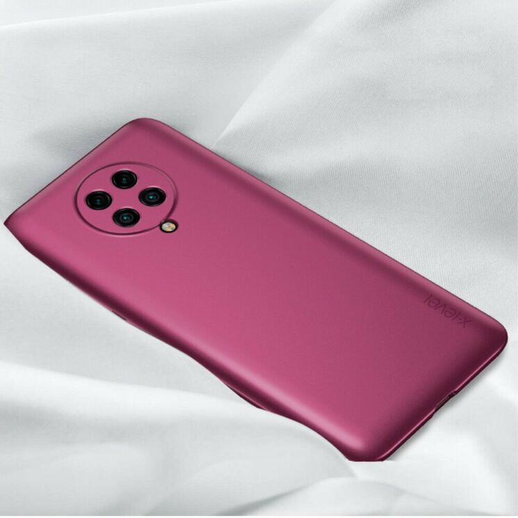 Силиконовый чехол X-LEVEL Matte для Xiaomi Poco F2 Pro / Redmi K30 Pro - Wine Red: фото 1 из 10