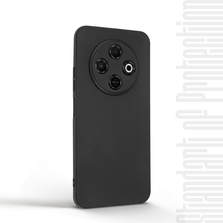 Силиконовый (TPU) чехол ArmorStandart Matte Slim Fit для TECNO Spark 30C - Black: фото 3 из 5
