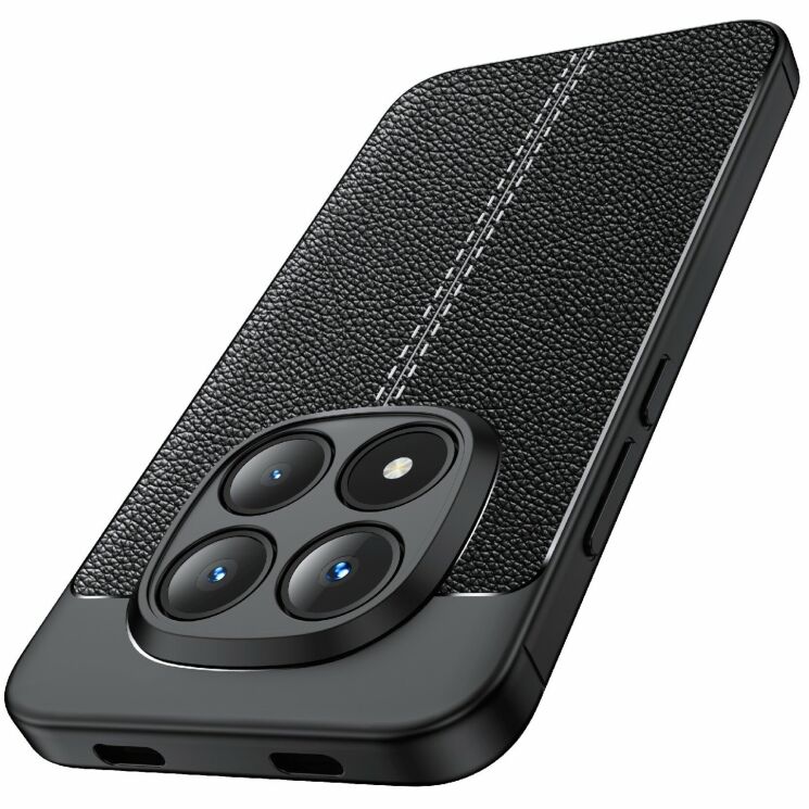 Силиконовый (TPU) чехол Deexe Leather Cover для Xiaomi Redmi Note 15 Pro Plus / Poco M8 Pro 5G - Black: фото 4 из 9