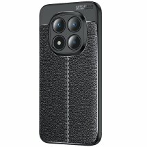 Силиконовый (TPU) чехол Deexe Leather Cover для Xiaomi Redmi Note 15 Pro Plus / Poco M8 Pro 5G - Black: фото 1 из 9