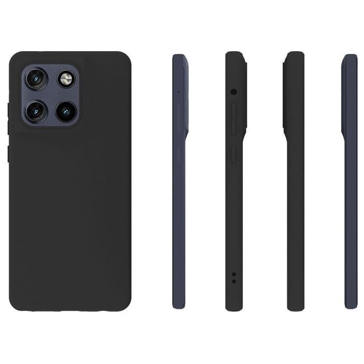 Силиконовый (TPU) чехол Deexe Matte Case для для Motorola Edge 60 / Edge 60 Fusion - Black: фото 5 из 5