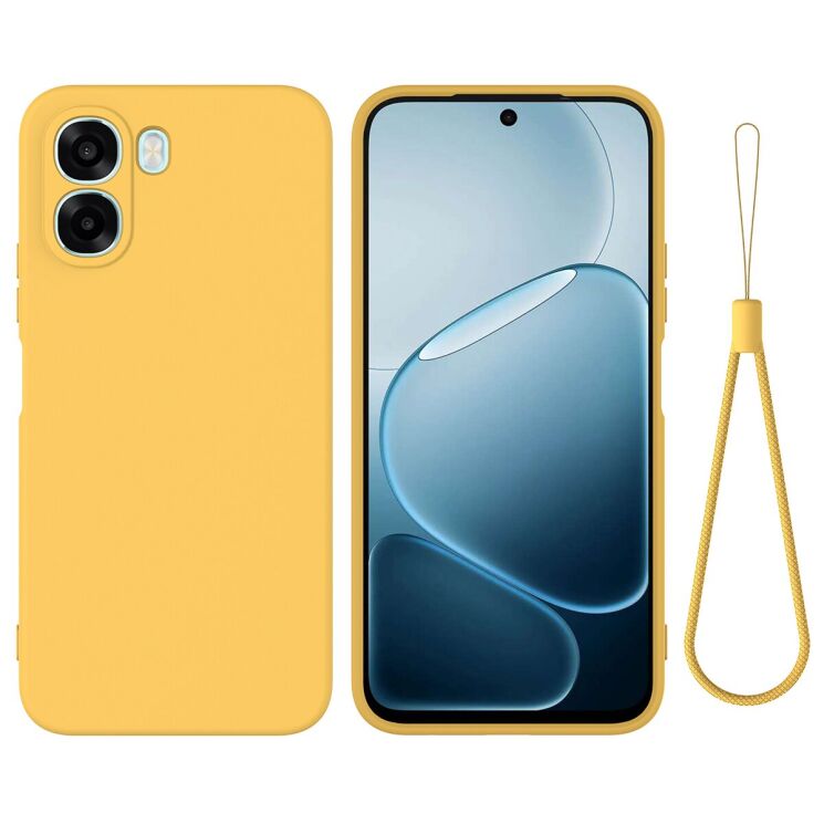 Силіконовий (TPU) чохол Deexe Silicone Case для OPPO A6x - Yellow: фото 1 з 9