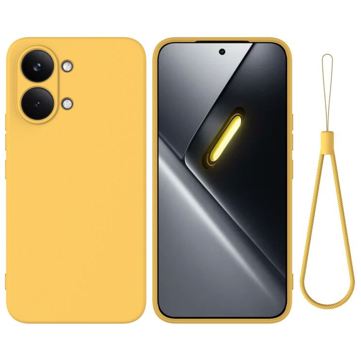 Силиконовый (TPU) чехол Deexe Silicone Case для Xiaomi Poco X8 Pro - Yellow: фото 1 из 9